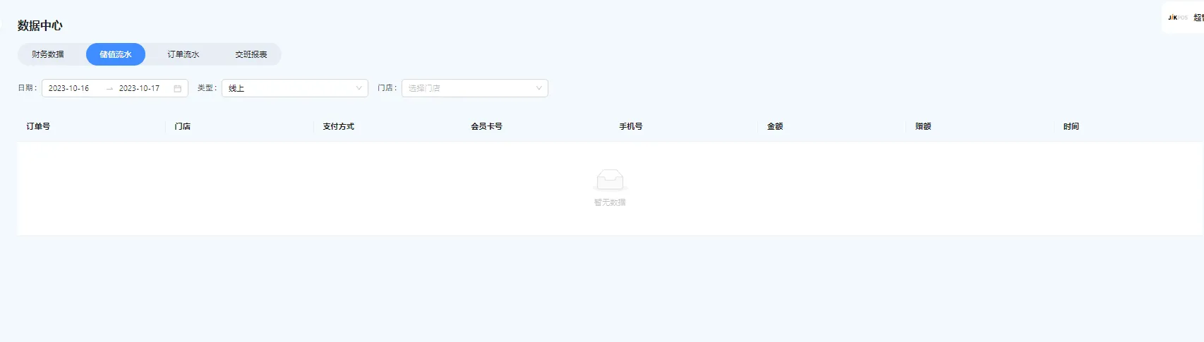 会员小程序：数据中心